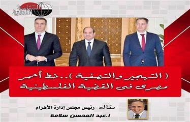 «التهجير والتصفية».. خط أحمر مصرى فى القضية الفلسطينية